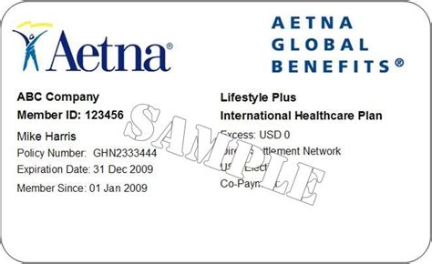 Aetna Policy Number On Card