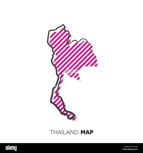 Tailandia Vector Mapa Del Pa S Esbozo De Mapa Con Puntos Imagen Vector