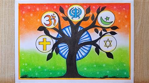 National Unity Day Drawing National Unity Day Poster Drawing Ekta