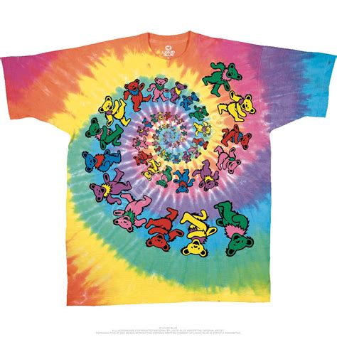 Spiral Bears Tie Dye T Shirt Grateful Dead Shirts Tie Dye T Shirts