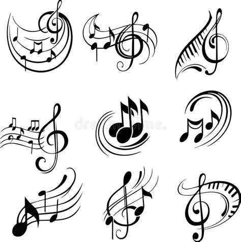 Music notes and symbols stock vector. Illustration of score - 2462904