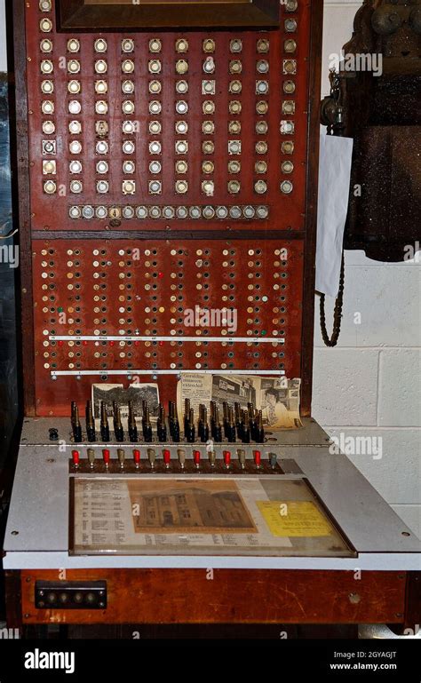 Antique Phone Switchboard Old Communication Commercial Equipment