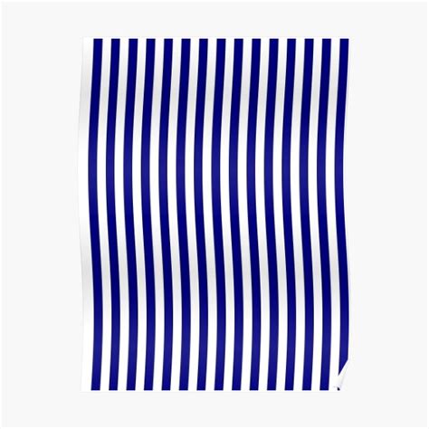 "Navy Blue and White Vertical Stripes" Poster for Sale by ColorPatterns | Redbubble