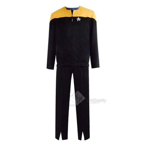 Star Trek Deep Space Nine Voyager Starfleet Yellow Uniform Jumpsuit Costume