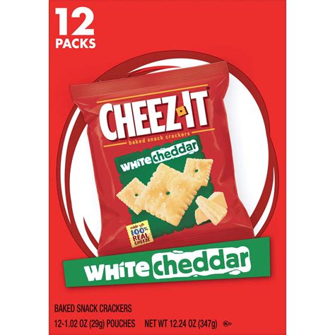 Cheez It White Cheddar Baked Snack Crackers Cheese Crackers 12 Count