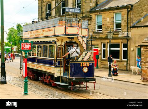 Street Scene From Crich Tramway Village Stock Photo Alamy