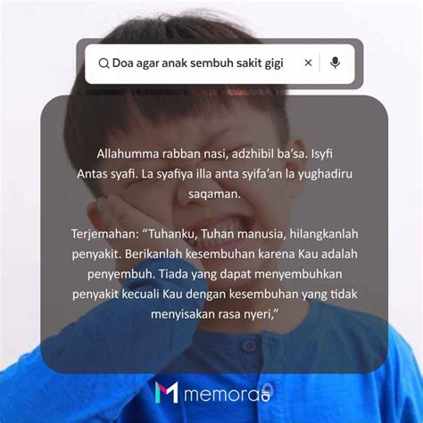 Doa Agar Anak Sembuh Dari Sakit Gigi Memora ID