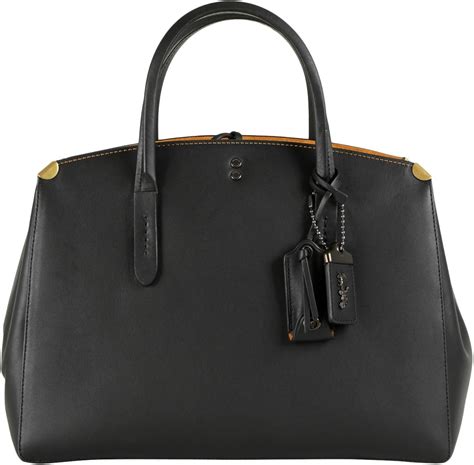 Coach Cooper Carryall Black Suede Tote Bag Black Leather Uk