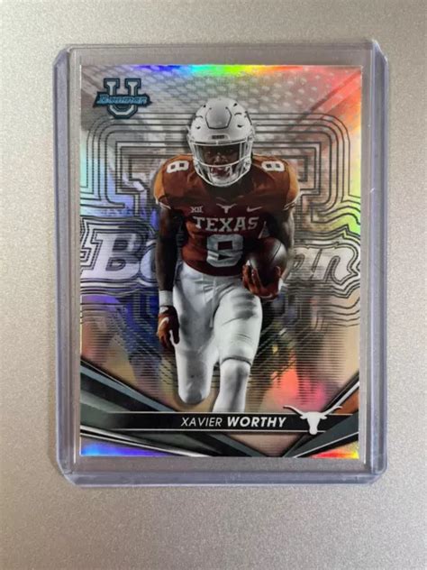 Carte Recrue R Fracteur Xavier Worthy Texas Bowman S Best Chrome Nfl