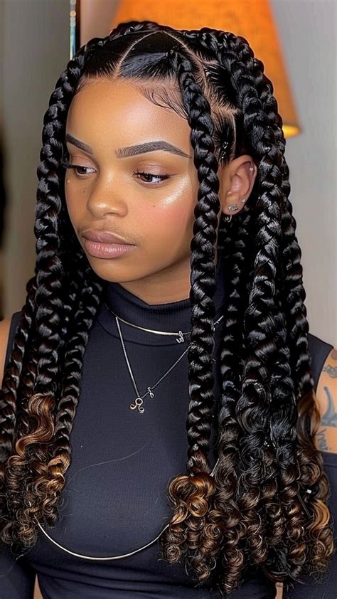 20 Box Braids Hairstyles With Curly Ends Unveiled Box Braids