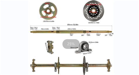 Amazon CWTD 1 X 32 Complete Go Kart Steel Live Axle Kit With