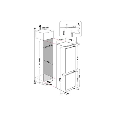 WHIRLPOOL WHC18T141 Whirlpool WHC18 T141 Frigorifero Con Congelatore Da