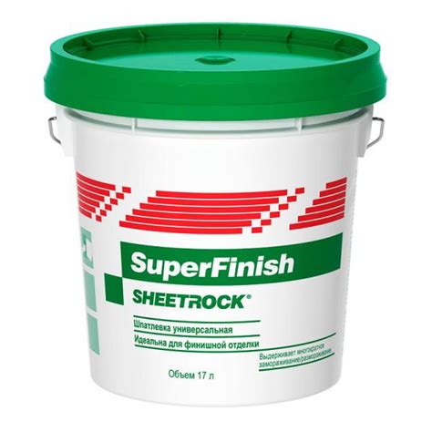Шитрок шпаклевка готовая 28 кг. Sheetrock SuperFinish цена за ведро ...