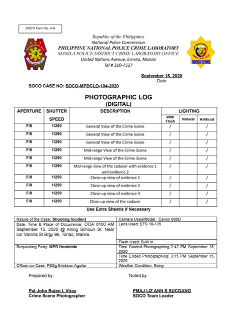 Soco Log Sample Republic Of The