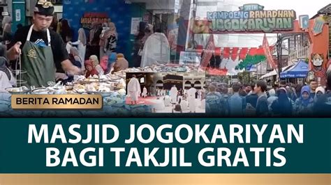 Sudah Tradisi Selama Tahun Masjid Jogokariyan Sediakan Takjil