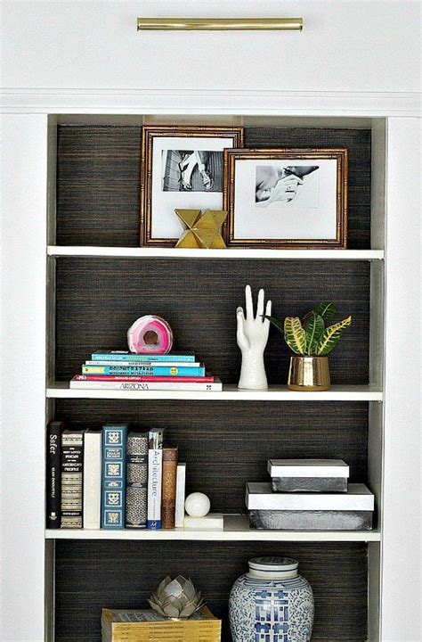 Grasscloth On Bookcases Um Yes Please Bookcase Decor Bookcase Bookcase Styling