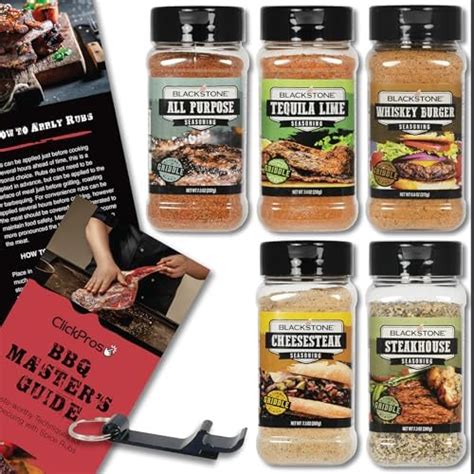 Amazon.com : Blackstone Griddle, BBQ & Grilling Seasoning 5 Pk Bundle ...