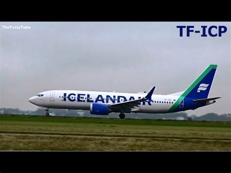 Icelandair Boeing Max Takeoff At Ams Tf Icp Youtube