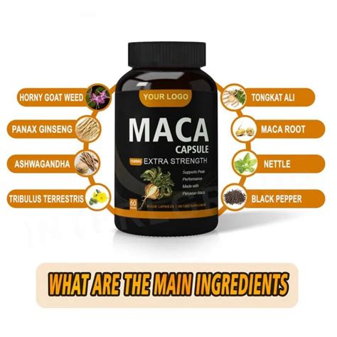 Health Supplement Black Maca Root Extract Pills Organic Maca Root