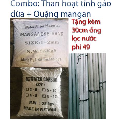 Vật Liệu Lọc Nước Lọc Phèn Khử Mùi Khử Kim Loại Trong Nước 10kg Than