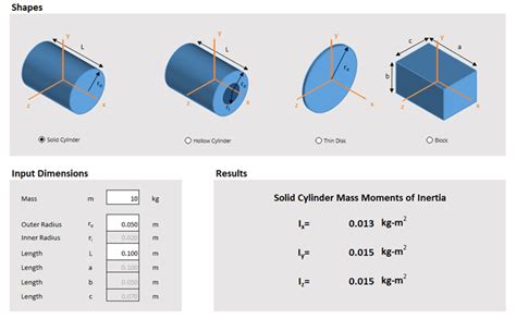 Mass Moment of Inertia Calculator in Excel, Pt. 3 | EngineerExcel