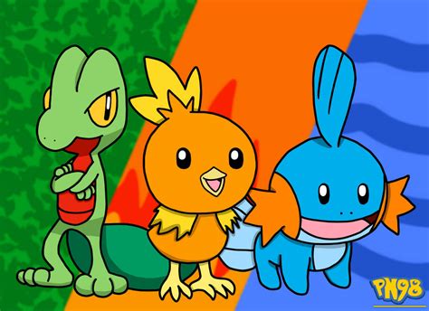 Hoenn Starters by PokemonNerd98 on DeviantArt