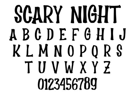 Scary Night Horror Alphabet Svg Horror Svg Alphabet Horror Font Svg