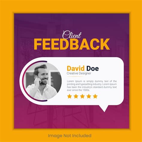 Kundenfeedback Testimonial Social Media Post Web Banner Vorlage