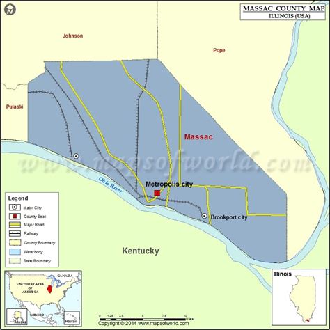 Massac County Map, Illinois