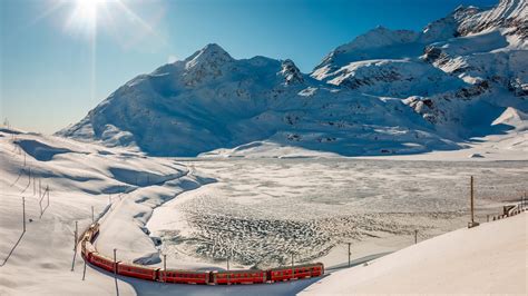 #423223 mountains, winter, Switzerland, vehicle, snow, train - Rare ...