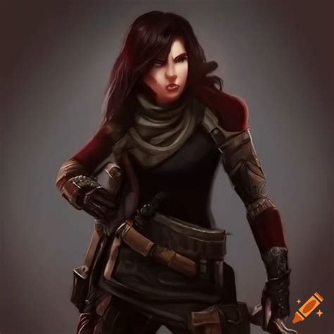 Female Rogue Character Illustration On Craiyon