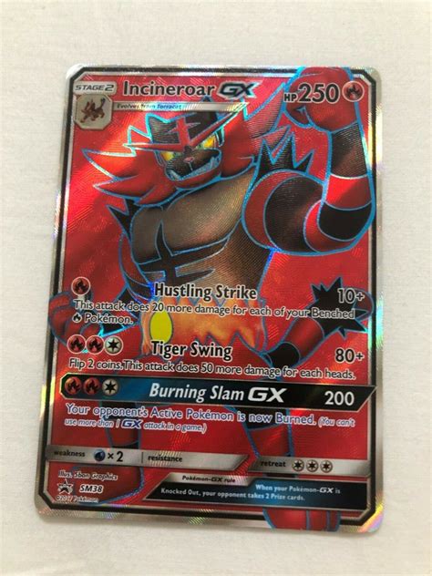 Mavin Pokemon Incineroar GX Full Art Ultra Rare NM Sun Moon Black