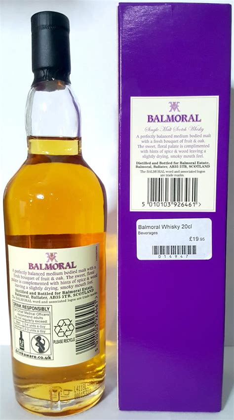 Balmoral Single Malt Scotch Whisky Ratings And Reviews Whiskybase