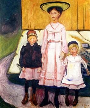 Solve Three Girls In Sg Rtstrand Norwegian Artist Edvard Munch