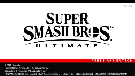 Smash Ultimate Title Screen Super Smash Bros Wii U Mods