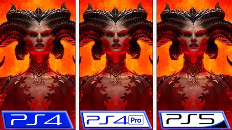 Diablo IV PS4 PS4 Pro PS5 Graphics Comparison Beta YouTube