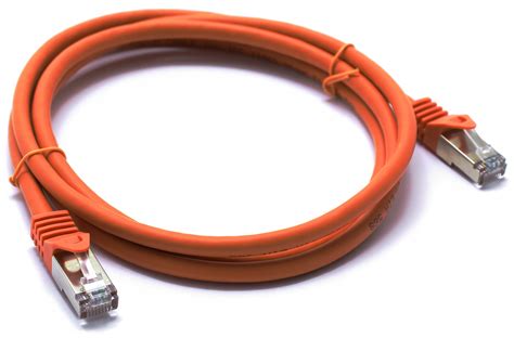 KABEL LAN SIECIOWY RJ45 CAT 6a SSTP AWG27 LSZH ORANGE 6P50 PATCHCORD 7