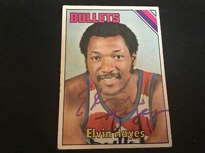 Autographed 1975 76 Topps Elvin Hayes TOUGH HOF EBay