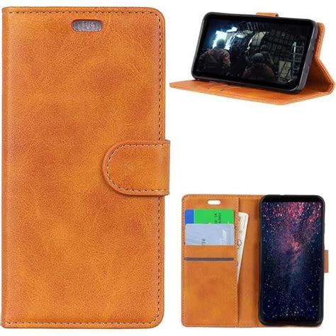 Cas Motorola Edge Pouces Pu Cuir Coque Flip R Tro Peau Vache