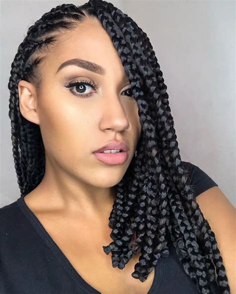 Asymmetrical Blunt Lob Braids Black Hair Updo Hairstyles Braided Cornrow Hairstyles Braided