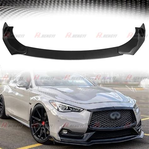 Carbon Style Front Bumper Lip Body Kit Spoiler Splitter For Infiniti