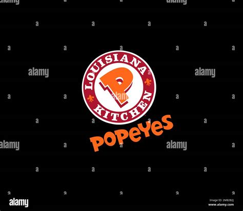 Popeyes, Rotated Logo, Black Background Stock Photo - Alamy