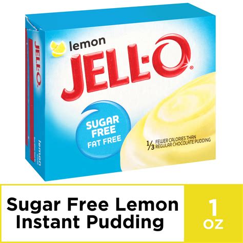 Jell O Sugar Free Lemon Instant Pudding Mix 1 Oz Box