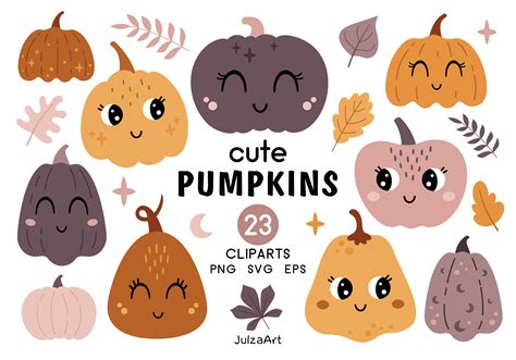 Cute Pumpkin Clipart Halloween Svg Graphic By Julzaart · Creative Fabrica