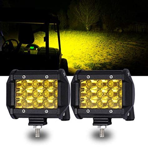 Yellow Fog Lights Chelhead 2 PCS 4 Inch 36W Led Light Bars 3456LM