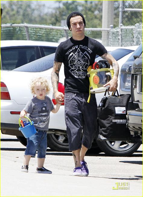 Pete Wentz Shirtless At The Beach With Bronx Pete Wentz Photo