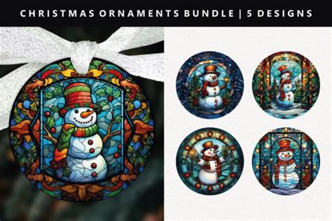 Snowman Christmas Ornament Sublimation Graphic By StasyLionet