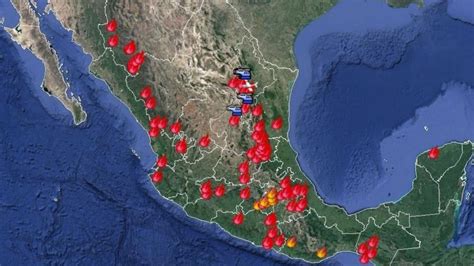 México arde Conafor reporta 87 incendios forestales activos en 22