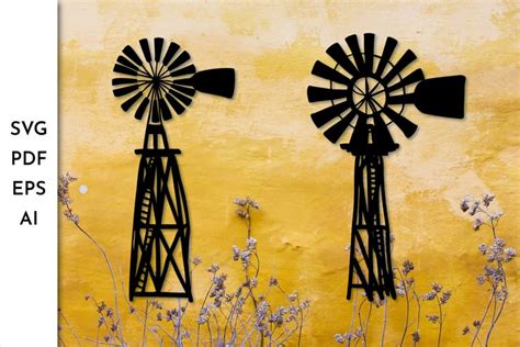 Windmill Svg Farmhouse Windmill Rustic Windmill