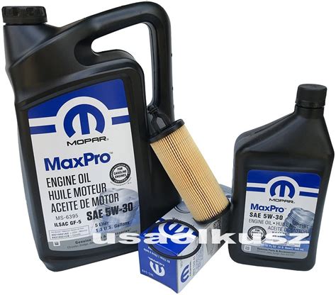 Olej MOPAR 5W30 Oraz Oryginalny Filtr Chrysler Voyager Town Country 3 6